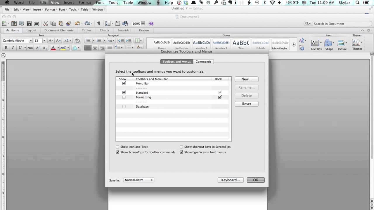 powerpoint 2016 for mac toolbars picture